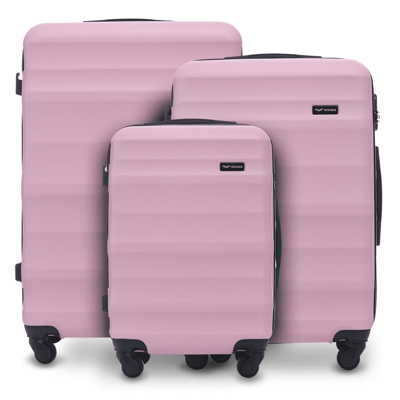Komplet 3 WALIZEK Wings ABS+ VULTURE Pink VULTURE COLLECTION
