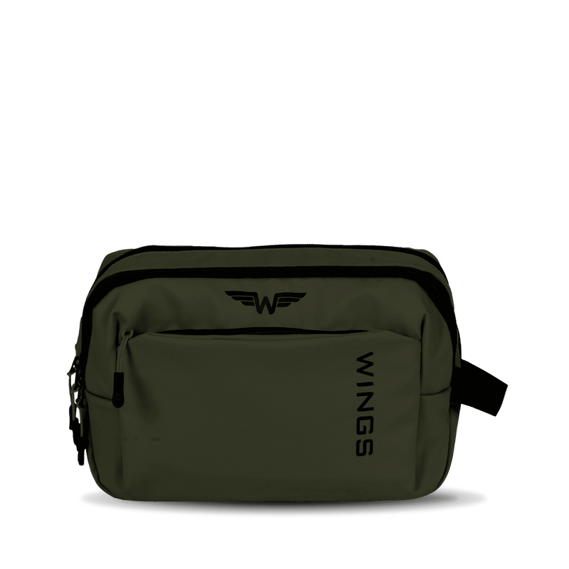 WINGS beauty case da viaggio ROOK verde scuro