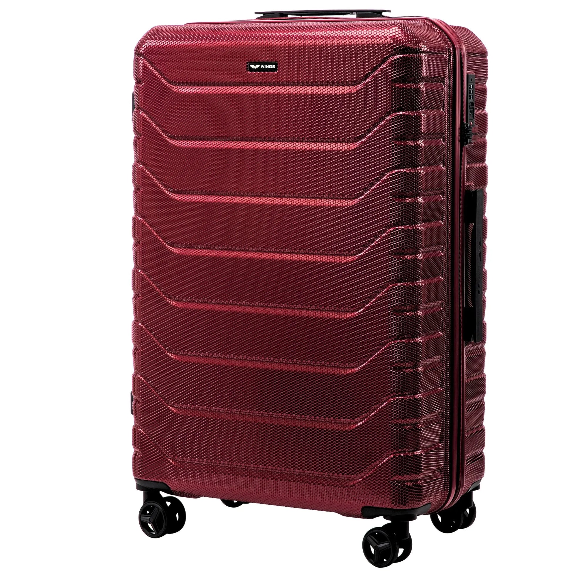 Zestaw 4 walizek Wings CRAKE S/M/L + Kuferek WINE RED CRAKE COLLECTION