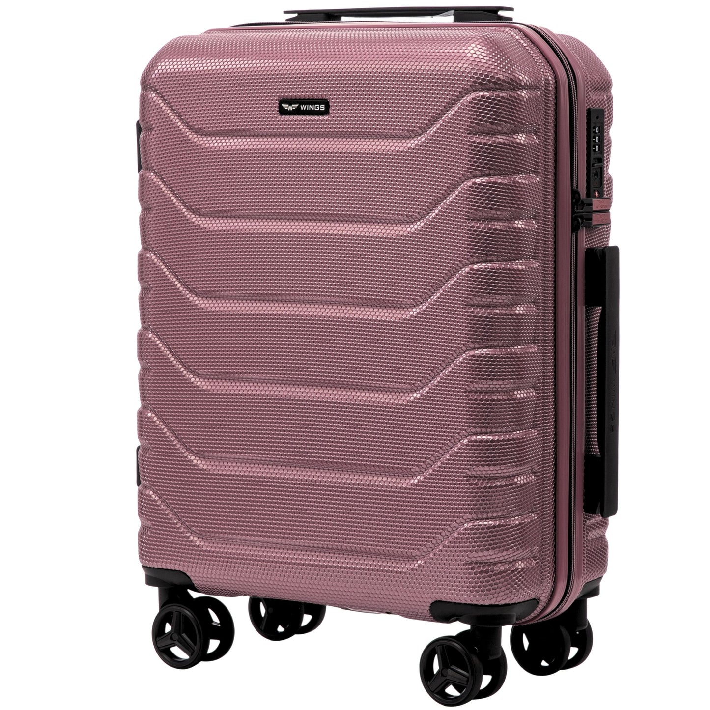 4er-Set Wings CRAKE-Koffer S/M/L + ROSE GOLD-Reisetasche