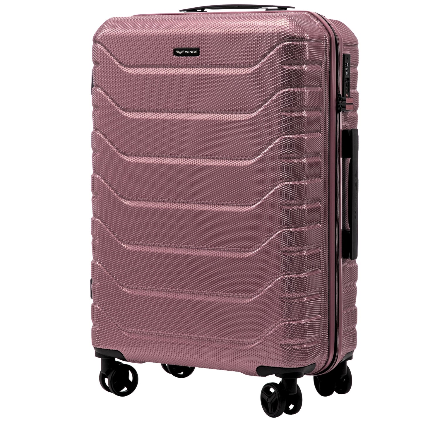 4er-Set Wings CRAKE-Koffer S/M/L + ROSE GOLD-Reisetasche