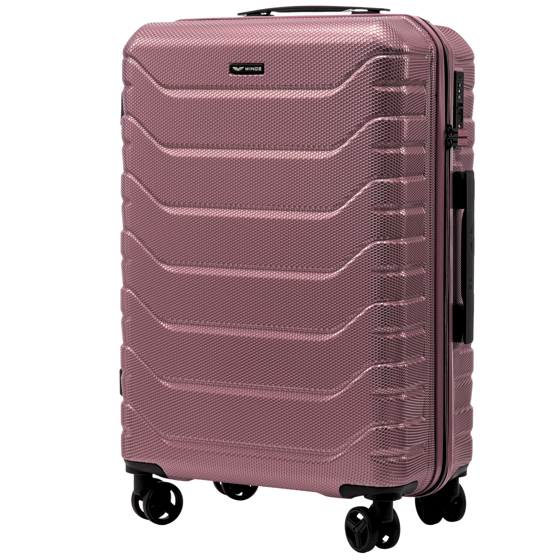 4er-Set Wings CRAKE-Koffer S/M/L + ROSE GOLD-Reisetasche