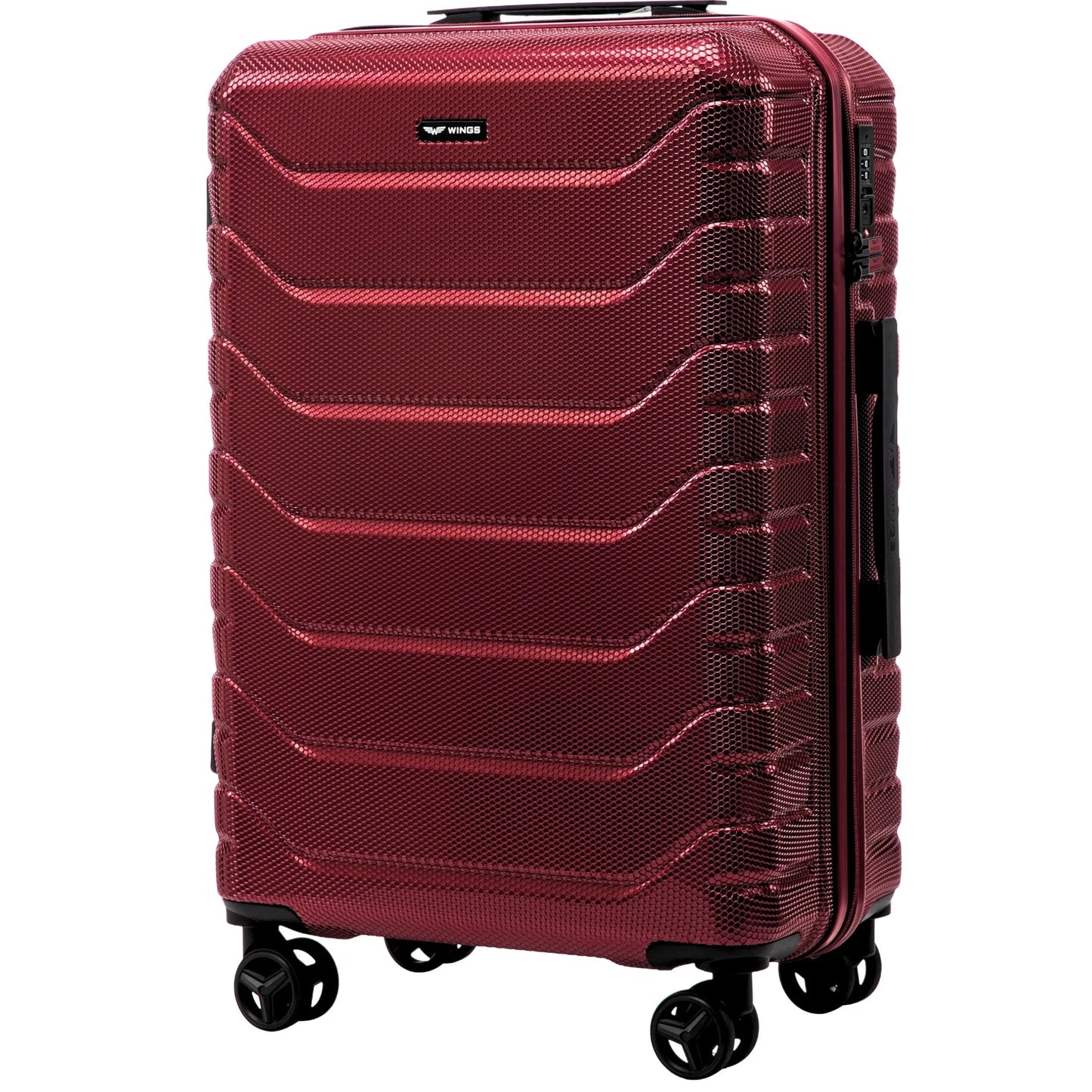 Zestaw 4 walizek Wings CRAKE S/M/L + Kuferek WINE RED CRAKE COLLECTION