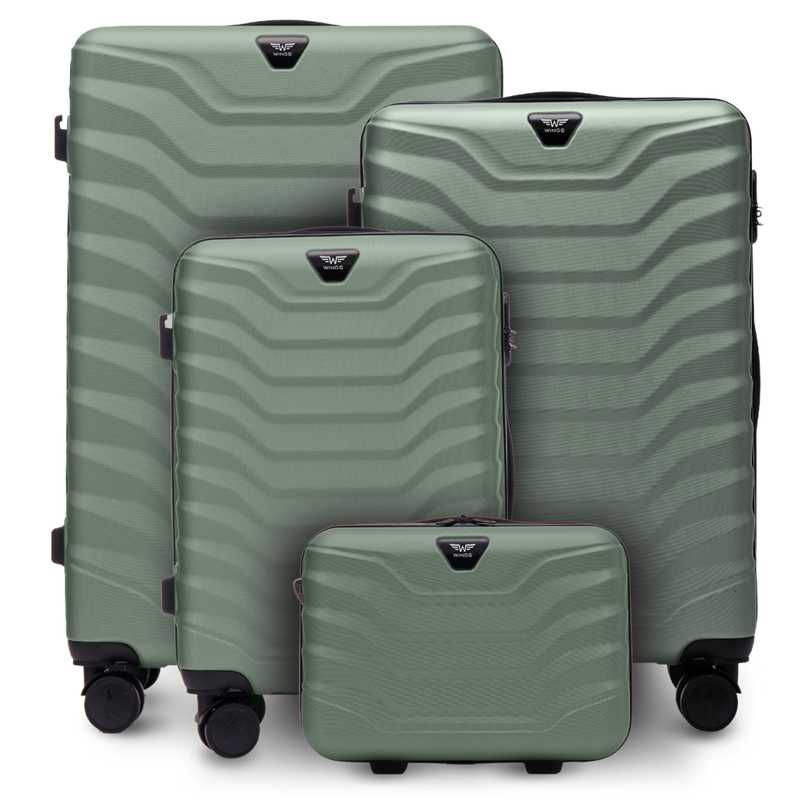 4 darabos Wings PEAFOWL 2.0 ARMY GREEN bőröndkészlet