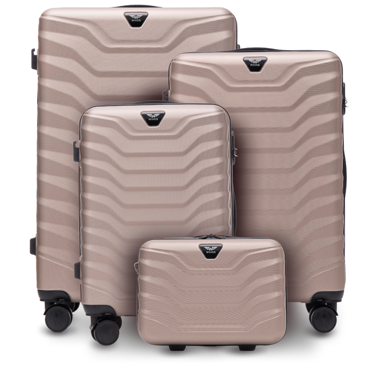 Ensemble de 4 valises Wings PEAFOWL 2.0 CHAMPAGNE