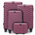 Set of 4 WINGS PEAFOWL 2.0 BURGUNDY suitcases