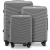 Set of 3 Wings PHOENIX 2.0 polypropylene suitcases DARK GREY
