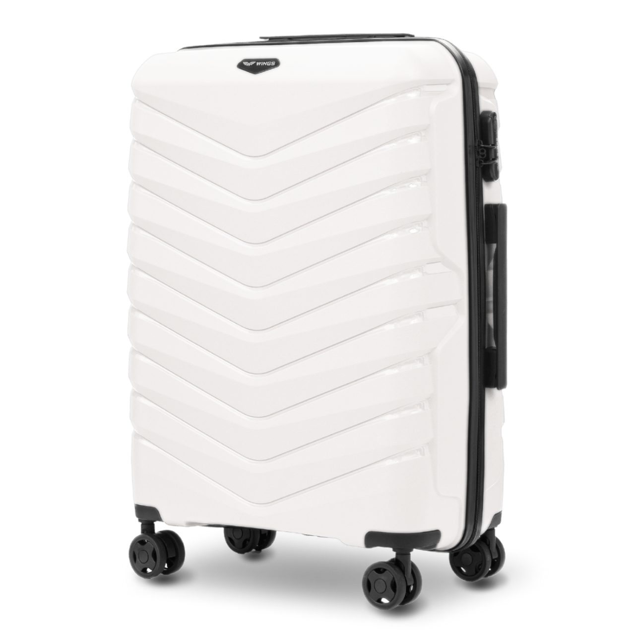 Střední kufr Wings PHOENIX 2.0 polypropylen 24" BÍLÝ