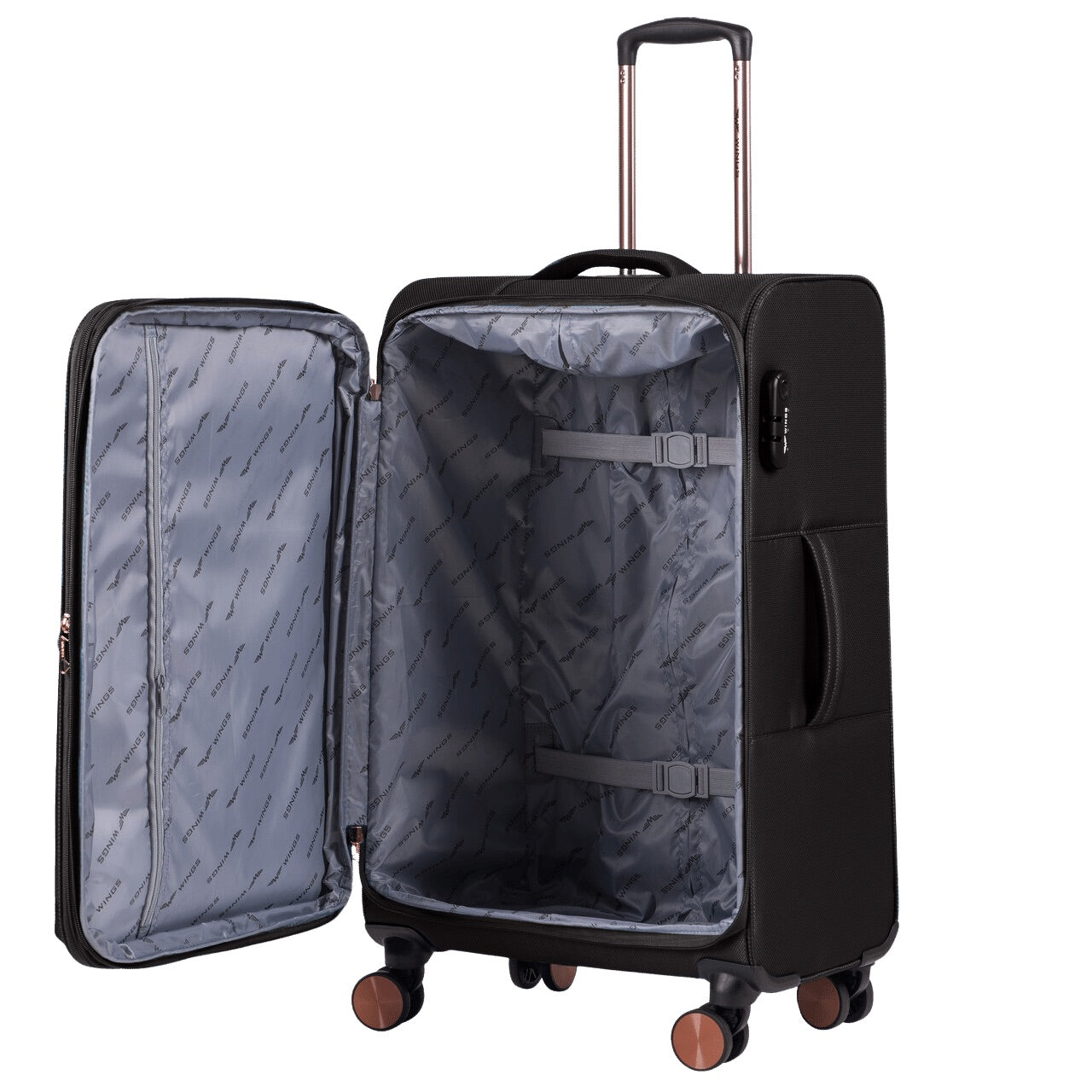 Velký měkký kufr TERN Wings 28" ČERNÝ