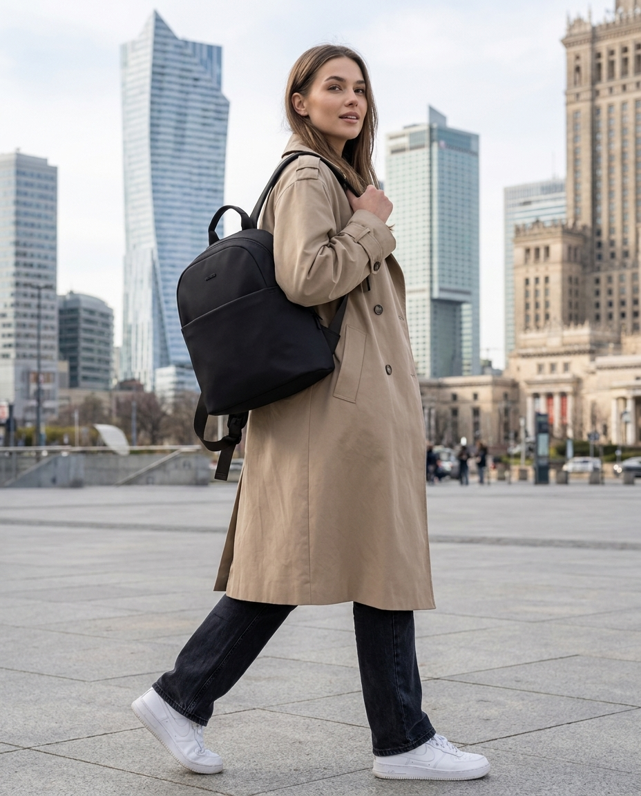 WINGS 12L Backpack for City and Everyday Use BLACK