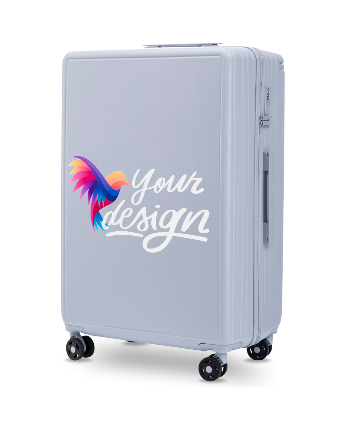 Velký kufr Wings PERSONALIZED ABS+ 28" PASTELOVĚ MODRÝ