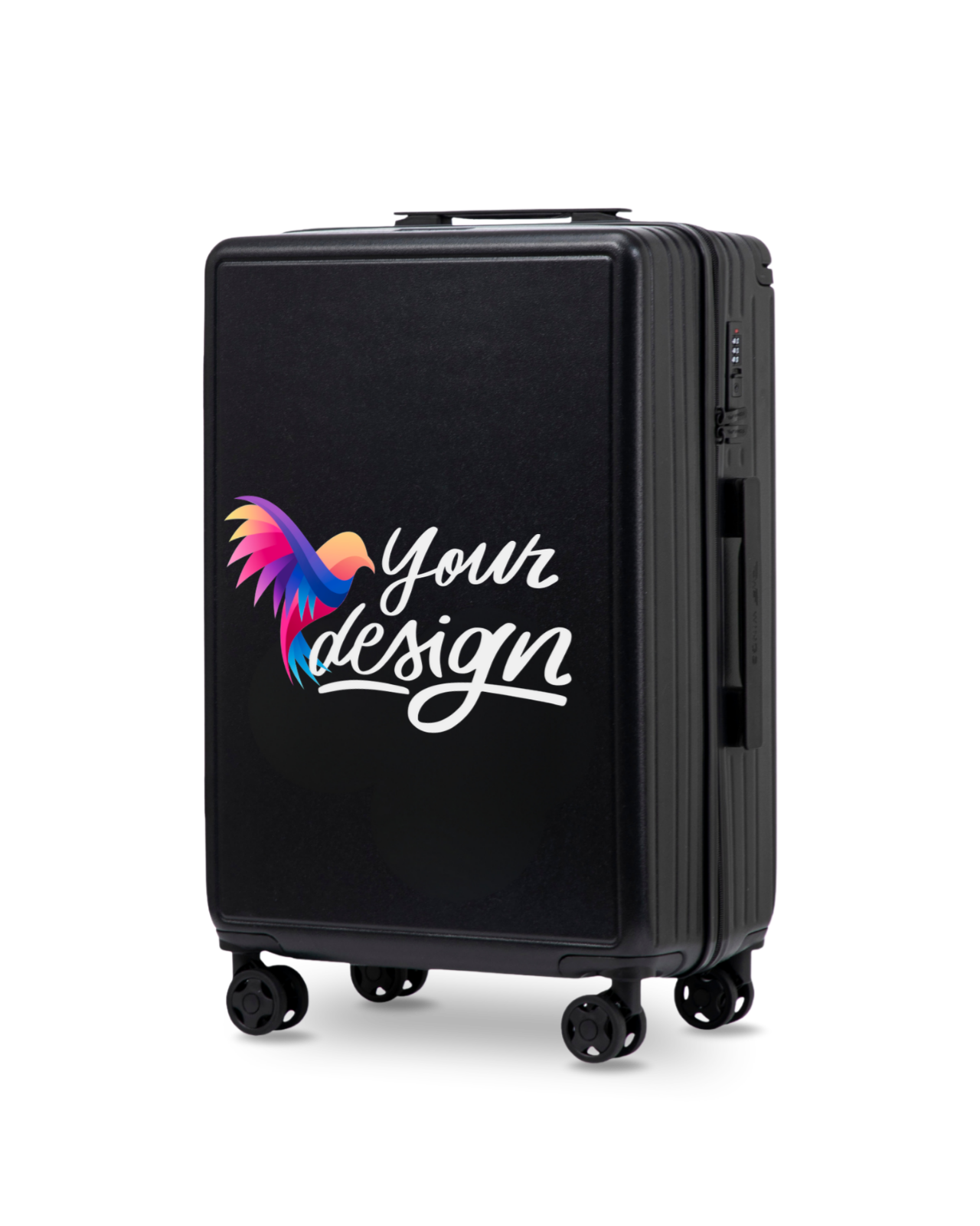 Vidēja izmēra koferis Wings PERSONALIZED ABS+ 24" MELNS