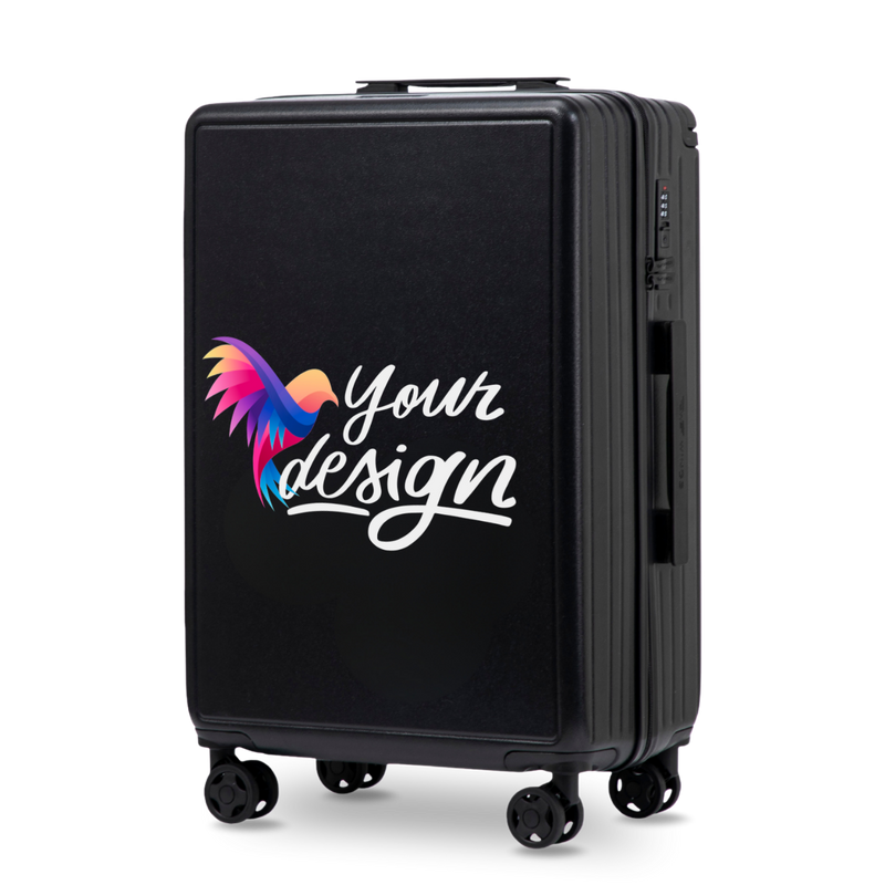 Wings PERSONALIZED ABS+ 24" Medium Suitcase BLACK