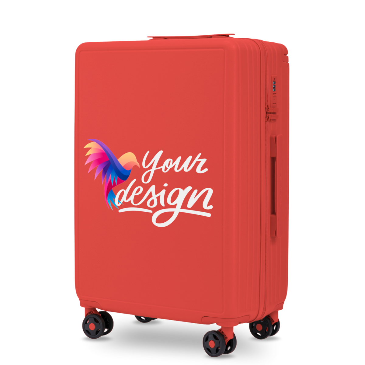Střední kufr Wings PERSONALIZED ABS+ 24" ČERVENÝ