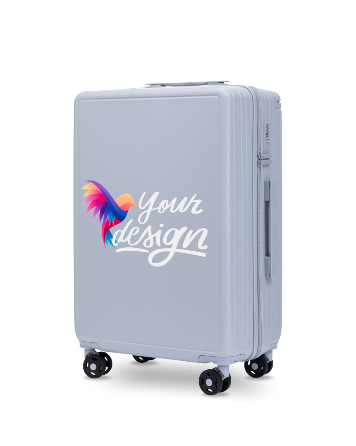 Střední kufr Wings PERSONALIZED ABS+ 24" PASTELOVĚ MODRÝ