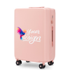 Wings PERSONALIZED ABS+ 24" SOFT PINK medium suitcase