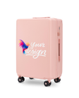 Wings PERSONALIZED ABS+ 24" SOFT PINK medium suitcase