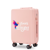 Wings PERSONALIZED ABS+ 20" SOFT PINK cabin suitcase