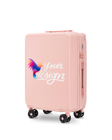 Wings PERSONALIZED ABS+ 20" SOFT PINK cabin suitcase