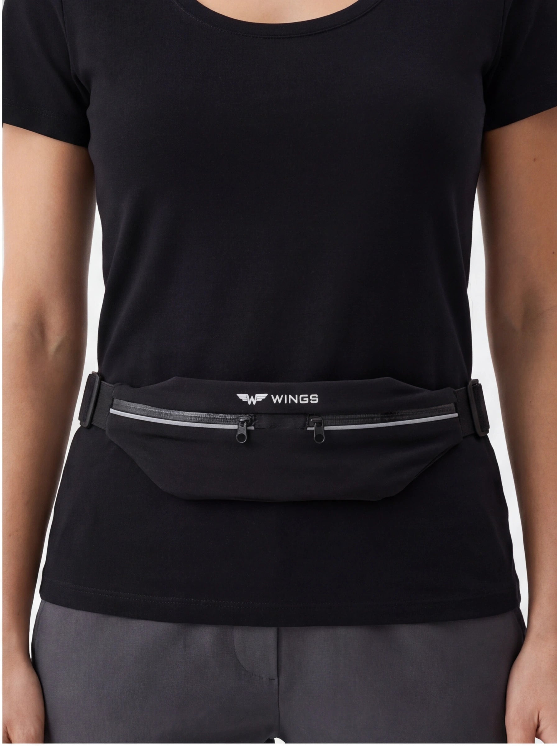 Ukryta nerka WINGS z elastycznym paskiem BLACK TRAVEL MUST HAVE