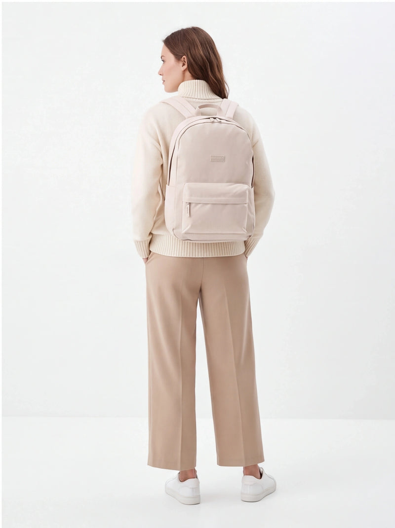 Lichte WINGS-schoolrugzak voor een 17-inch laptop, 21 l, voor school en universiteit, BEIGE