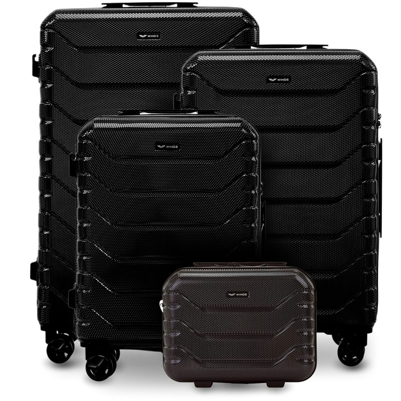 Set di 4 valigie Wings CRAKE S/M/L + valigetta BLACK