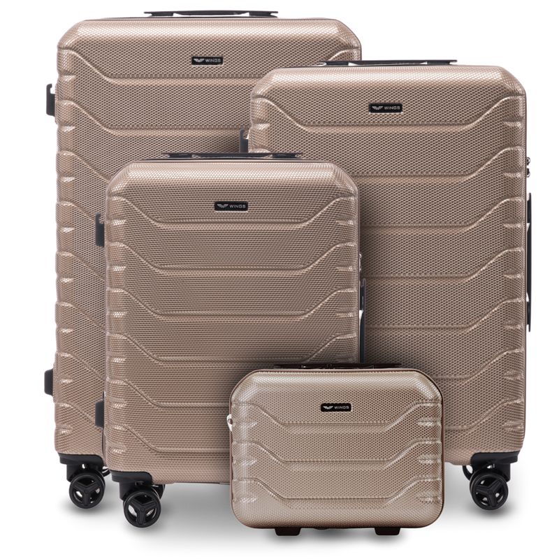 Set de 4 maletas Wings CRAKE S/M/L + maletín CHAMPAGNE