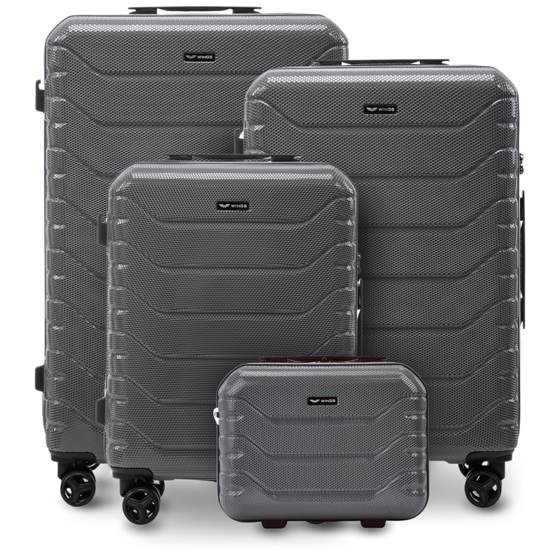 Set de 4 maletas Wings CRAKE S/M/L + maletín DARK GREY