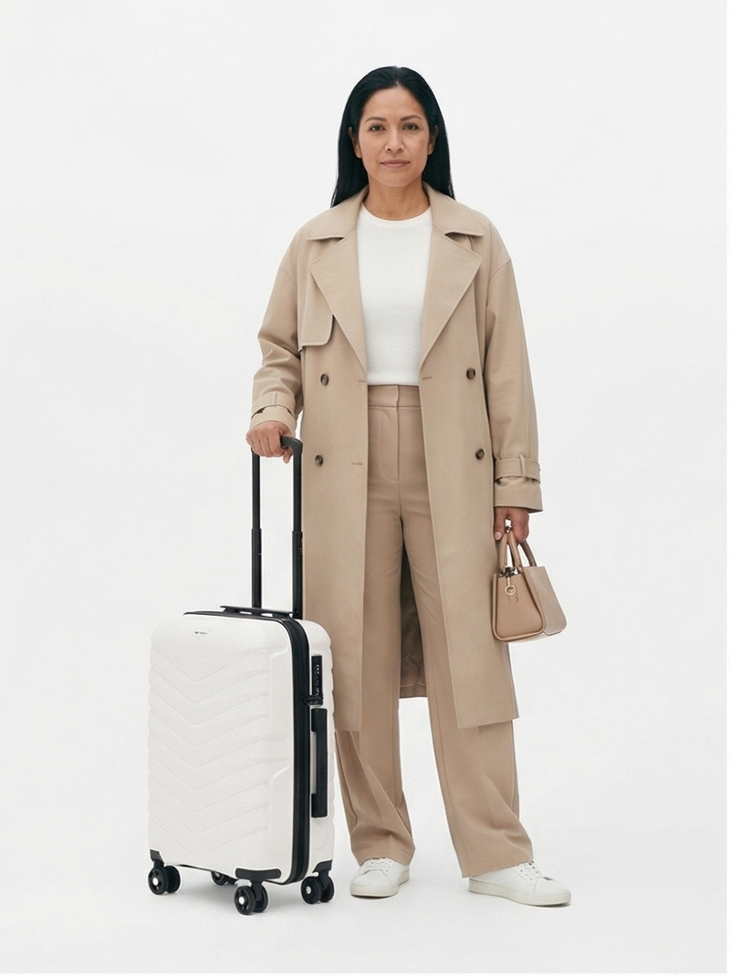 Kabinový kufr Wings PHOENIX z polypropylenu 20" WHITE