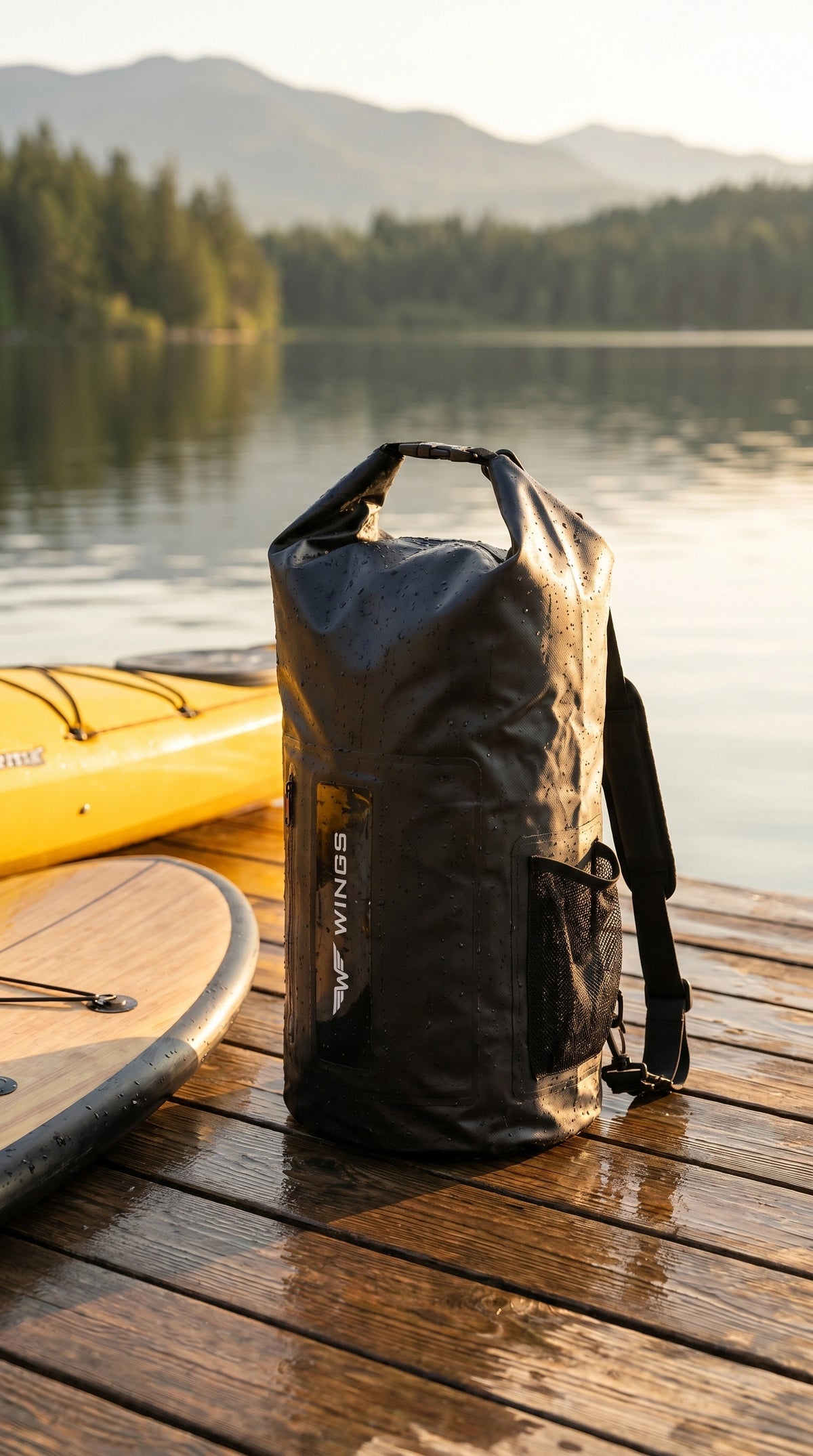 Dry Bag 22L з функцією рюкзака BLACK