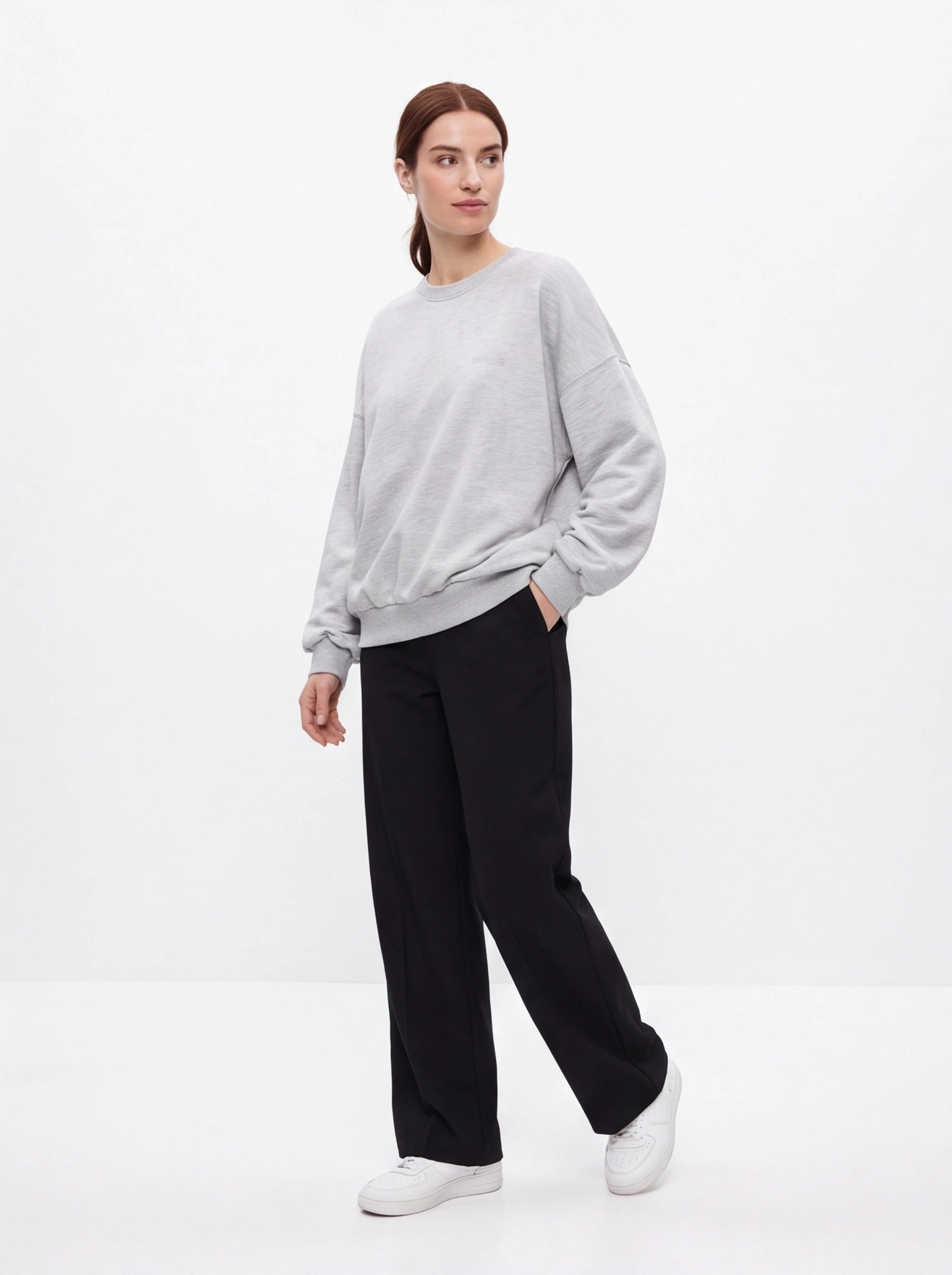 Γυναικεία φούτερ CREWNECK oversize UNLEASH WINGS ΓΚΡΙ
