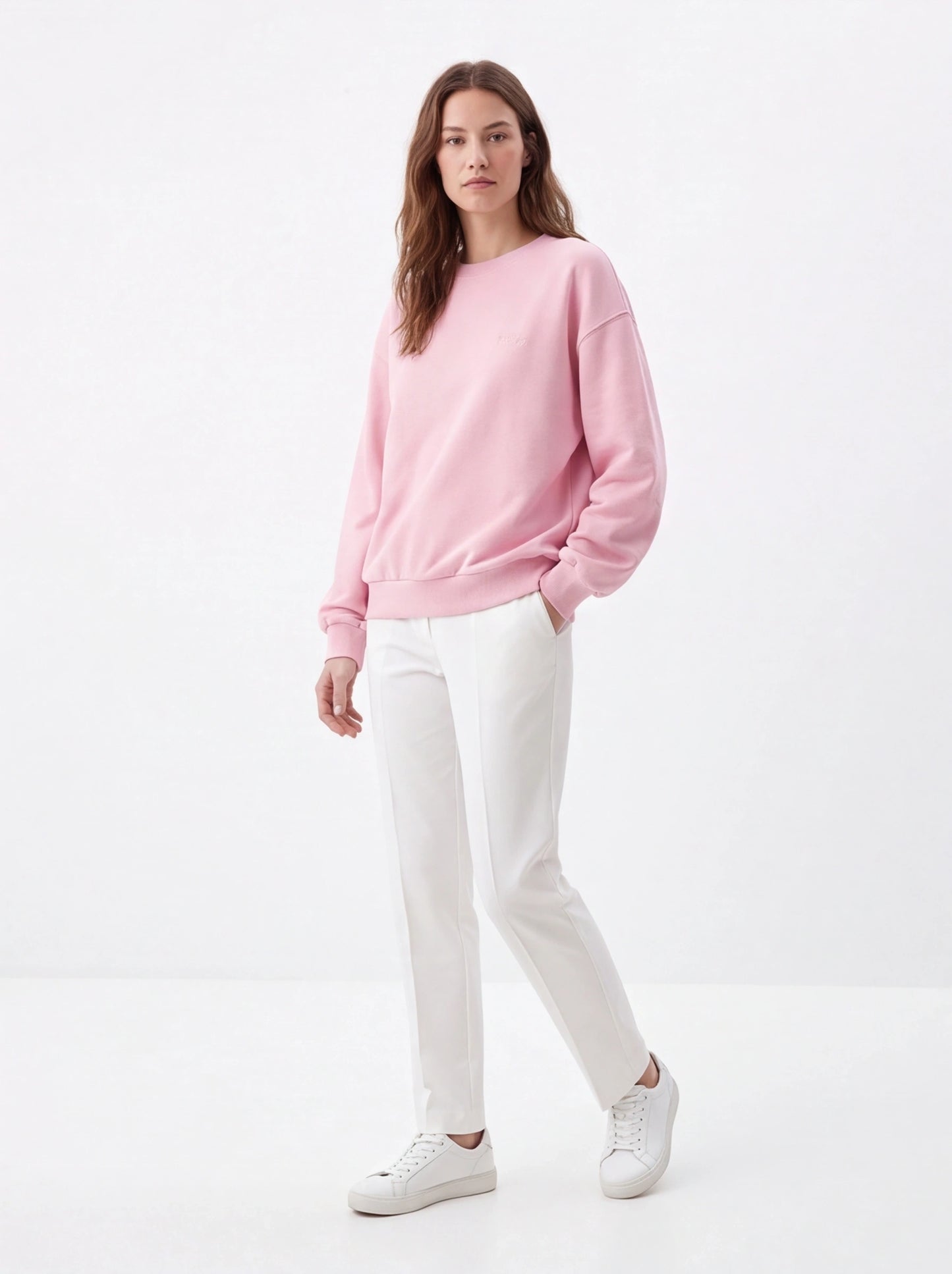 Damebluse CREWNECK oversize UNLEASH WINGS PINK