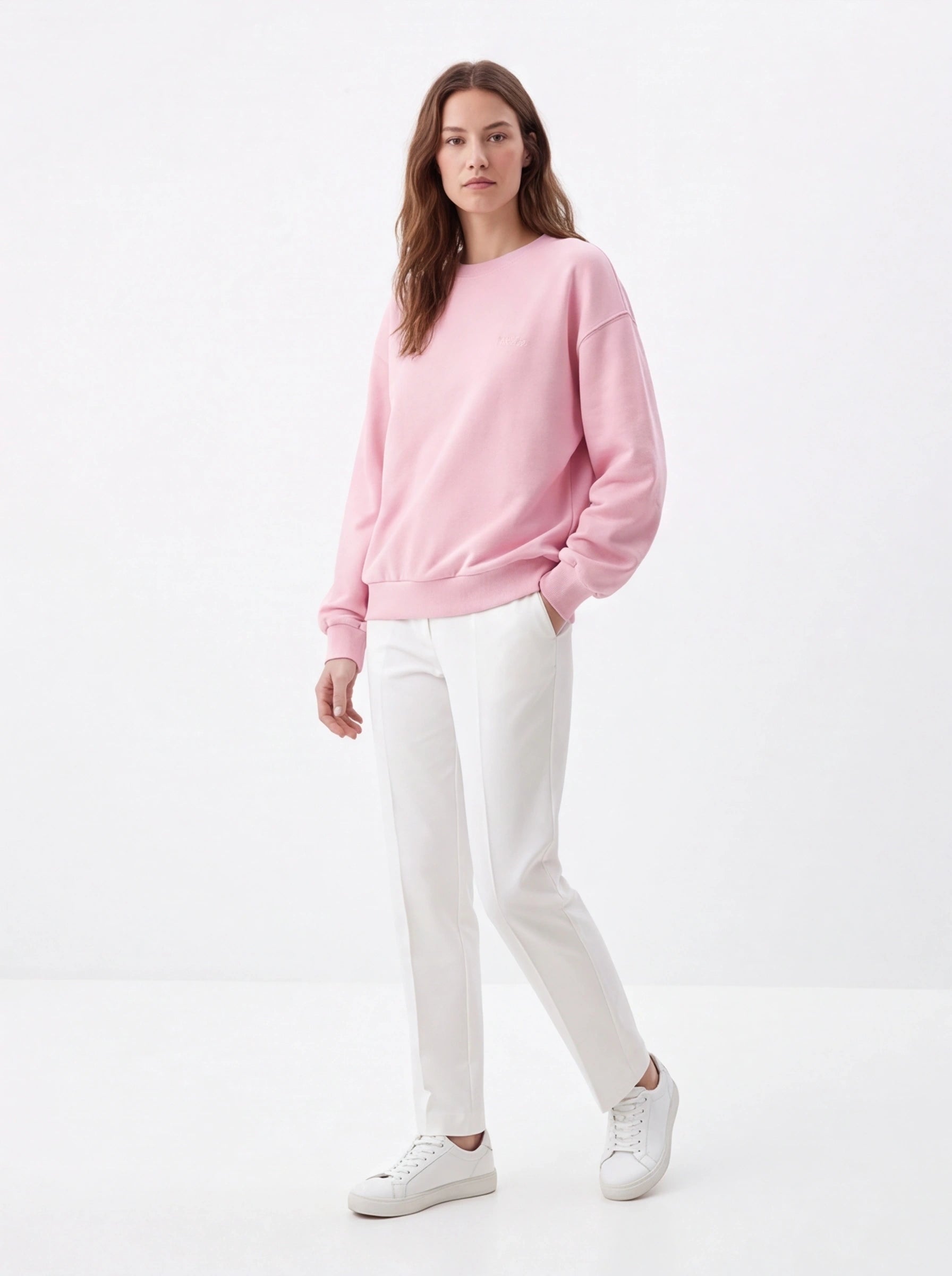 Damebluse CREWNECK oversize UNLEASH WINGS PINK
