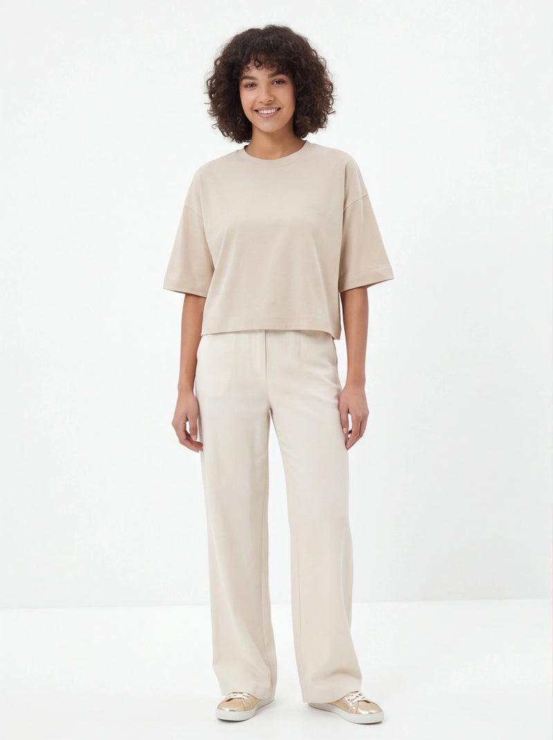Oversized damt-shirt BEIGE