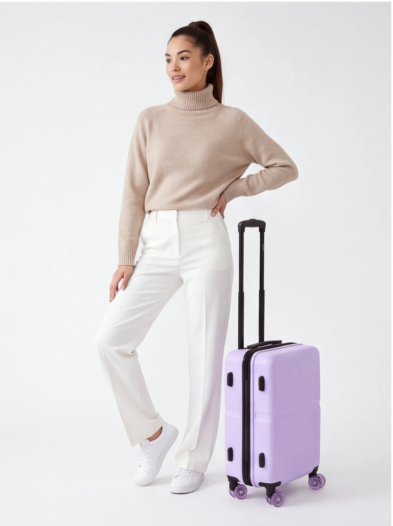 Valiză de cabină WINGS MAGPIE 20" ALB VIOLET