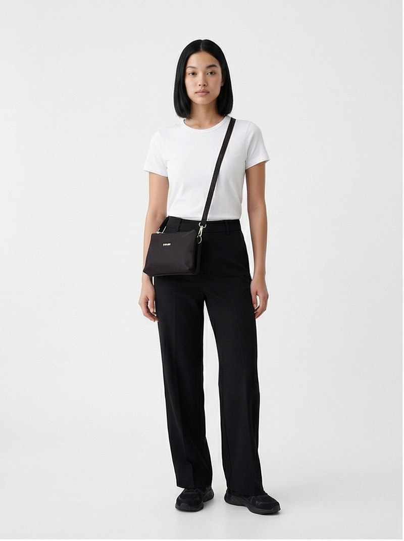 Športová taška ROSELLA s funkciou kozmetickej taštičky BLACK