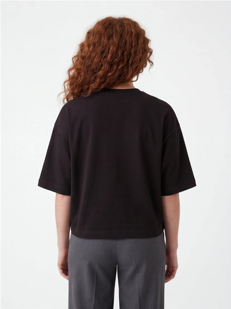 Oversized damt-shirt svart