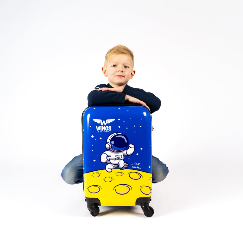 WINGS KIDS KABINOVÝ KUFR TVRDÝ BLUE ASTRONAUT XS 18"