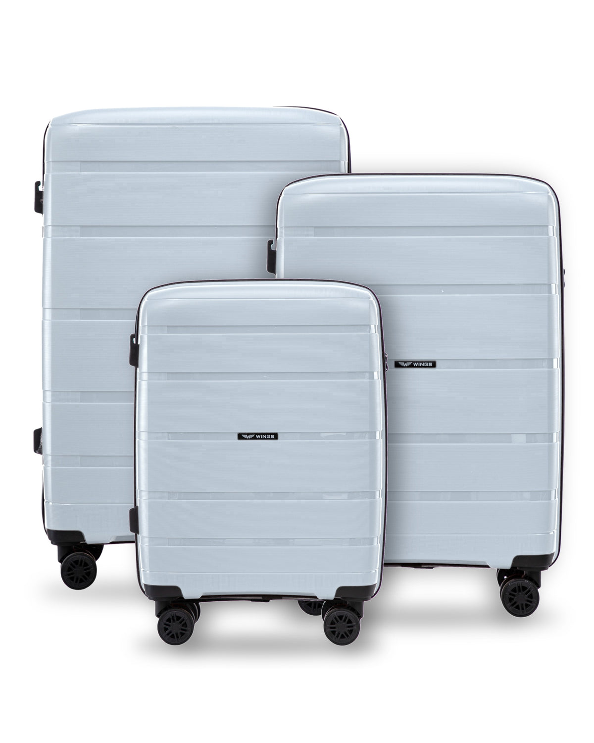 Wings HAWFINCH 3.0 set of 3 polypropylene suitcases LIGHT BLUE