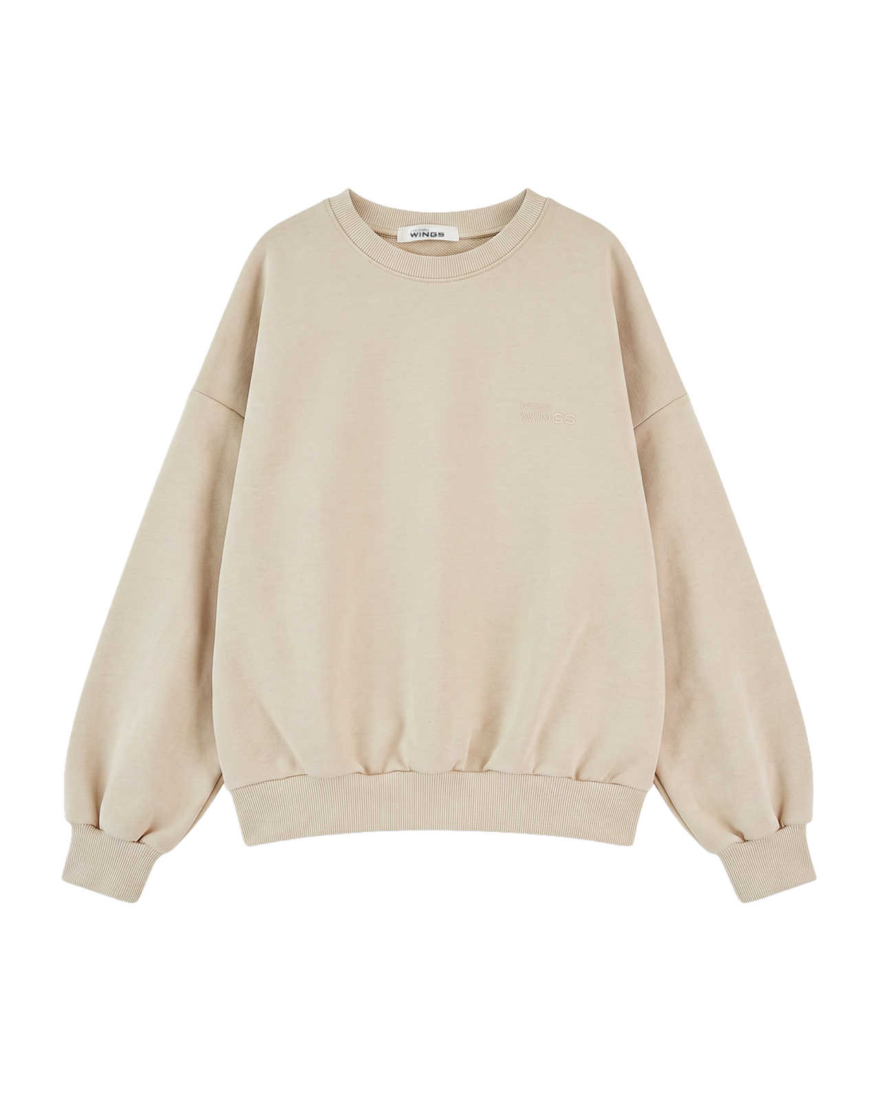 Damen-Sweatshirt CREWNECK Oversize UNLEASH WINGS BEIGE