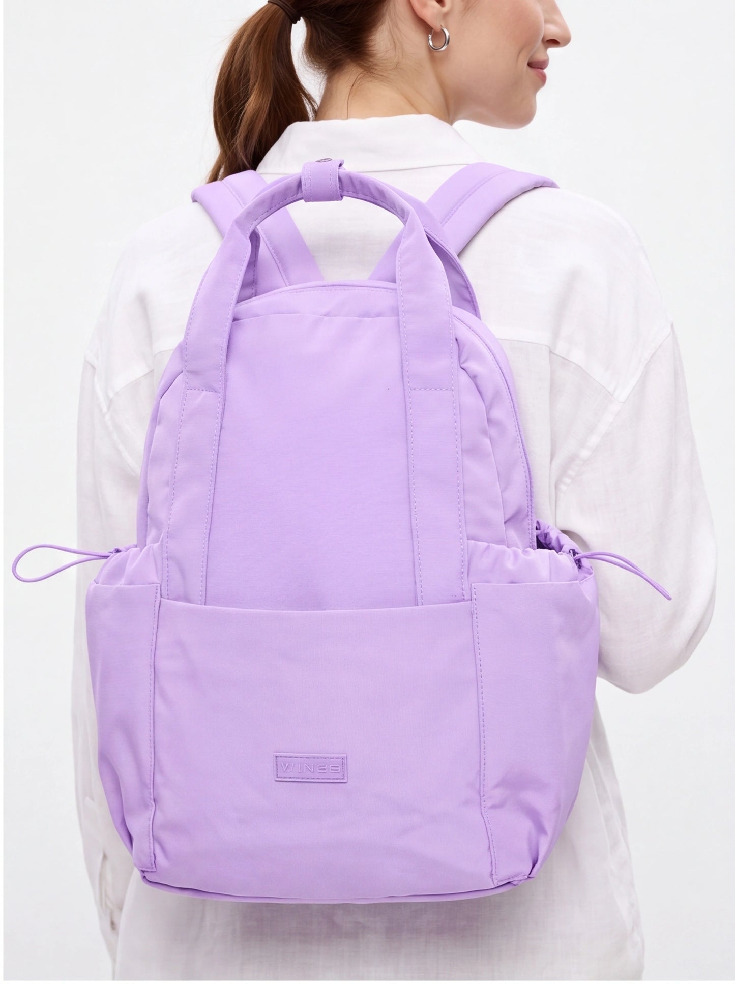 Small WINGS SOLENNE 12L urban backpack with a pocket for a 14-inch laptop PURPLE