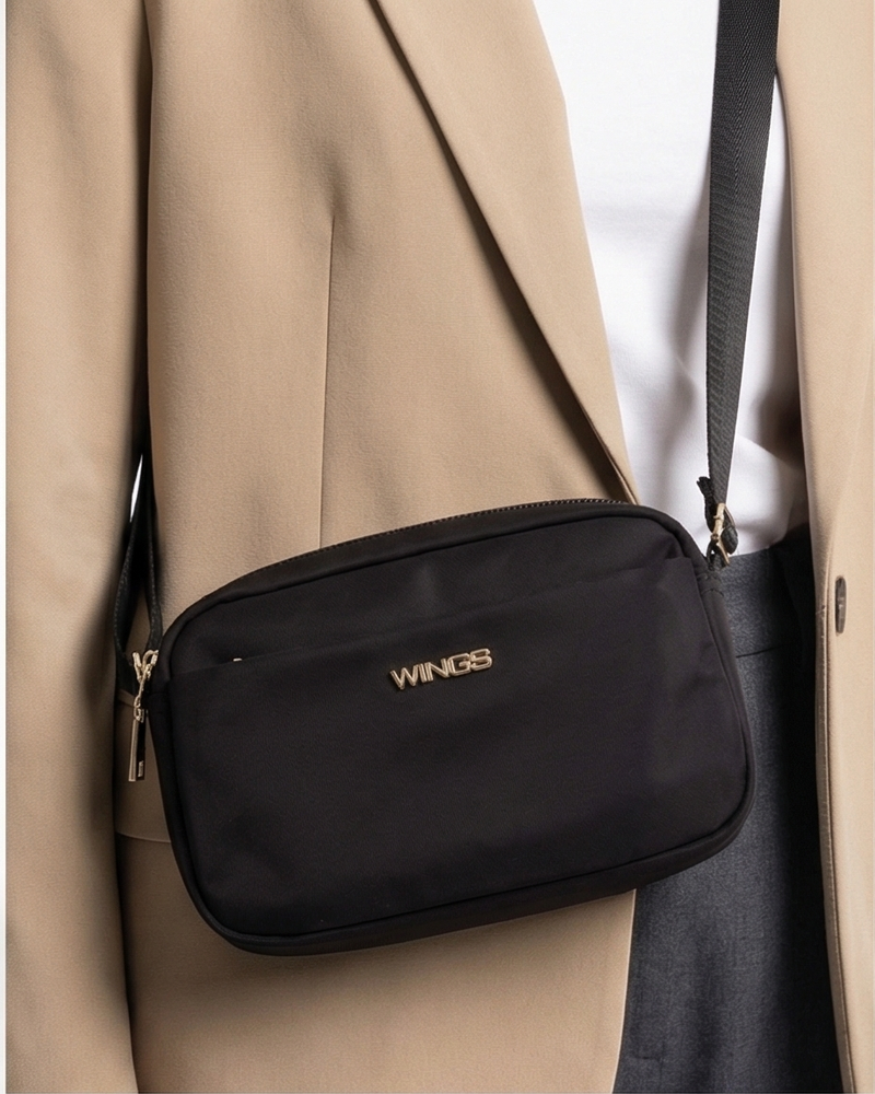 Športová taška WINGS ROSELLA – malá dámska taška cez rameno BLACK