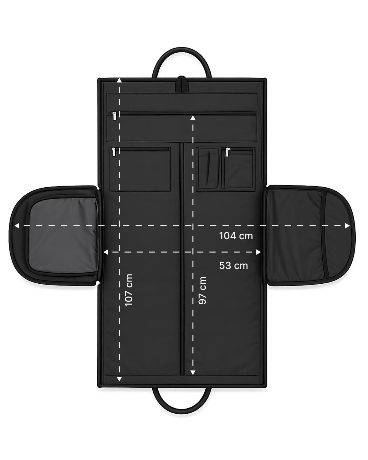 Elegantne 2-ühes ülikonnikott WINGS BLACK