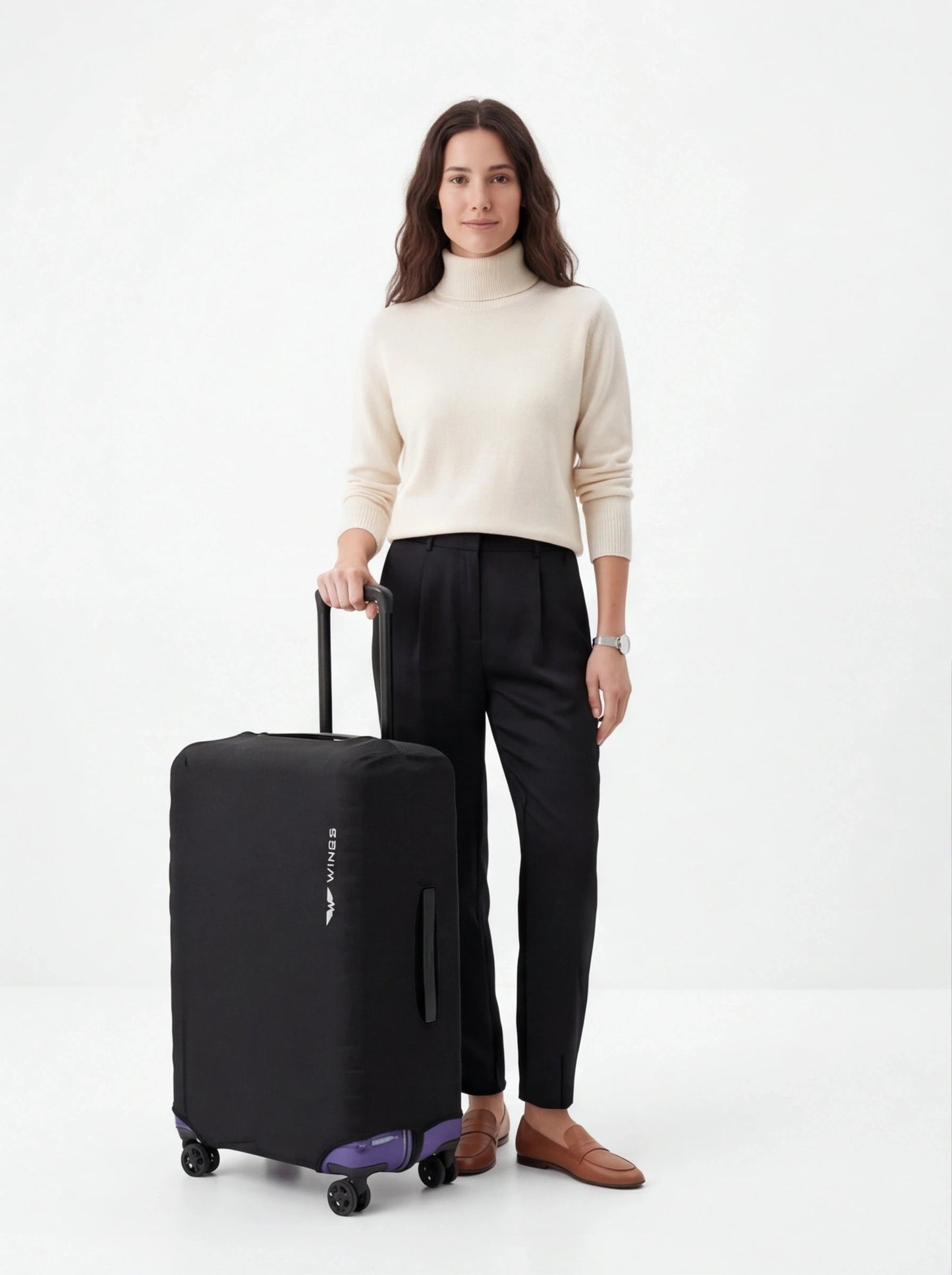 Pokrowiec na dużą walizkę 28" Wings BLACK TRAVEL MUST HAVE