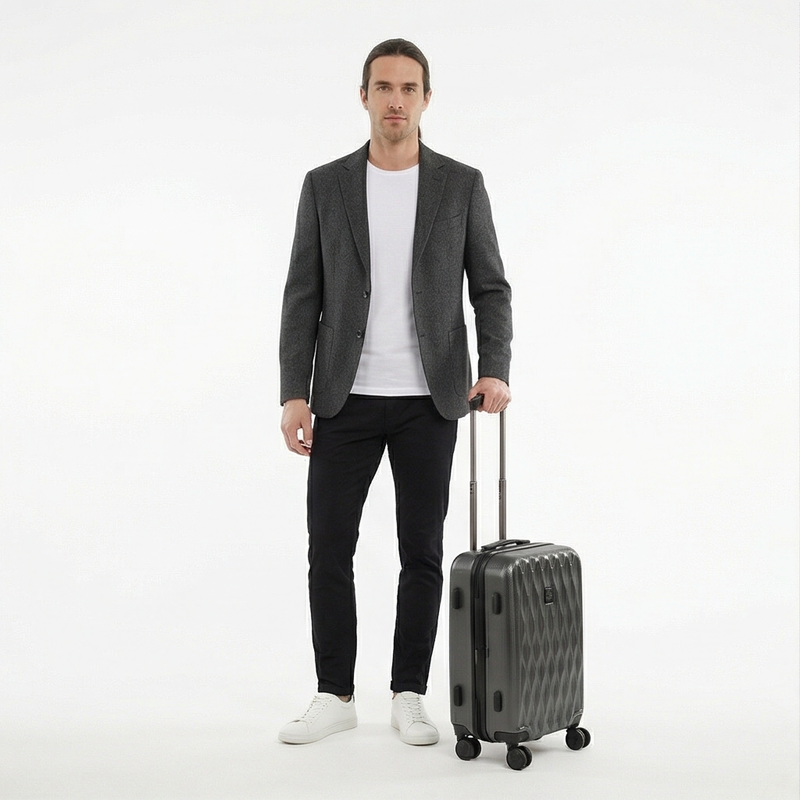 Kabinkový kufr Wings PC Golden Eagle 20" TM. ŠEDÝ