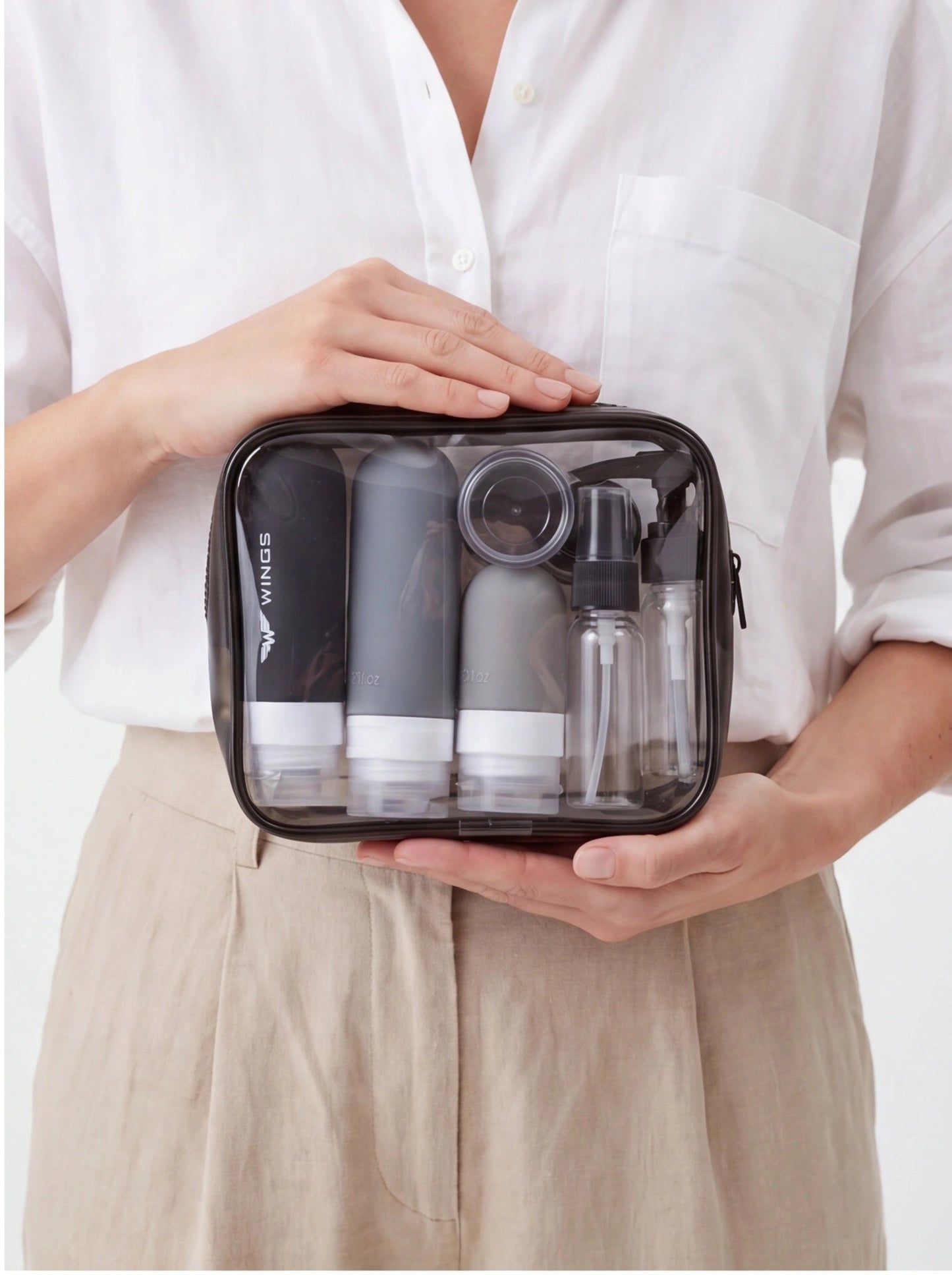 Zestaw butelek podróżnych w etui 90ml TRAVEL MUST HAVE