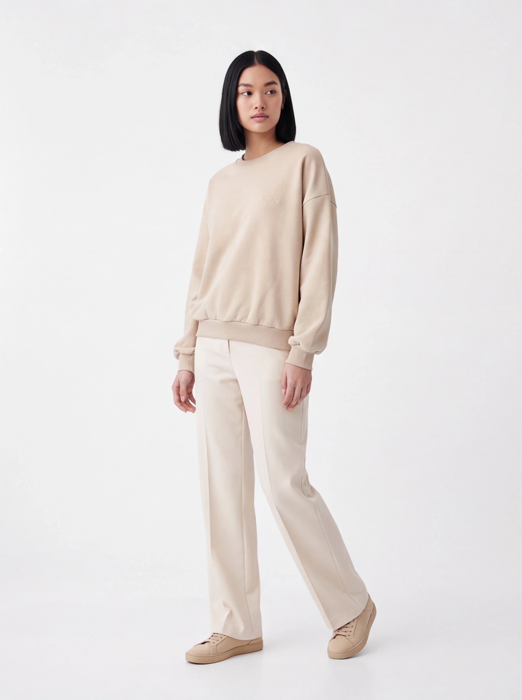 Damen-Sweatshirt CREWNECK Oversize UNLEASH WINGS BEIGE