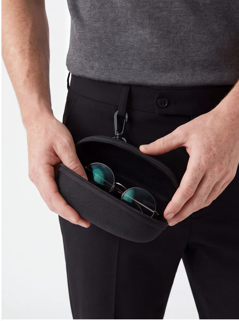 WINGS  fabric case for glasses - BLACK