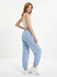 Pantaloni sport oversize damă UNLEASH WINGS ALBASTRU PASTEL